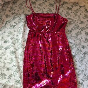 Zara Vibrant Pink Sequin Dress